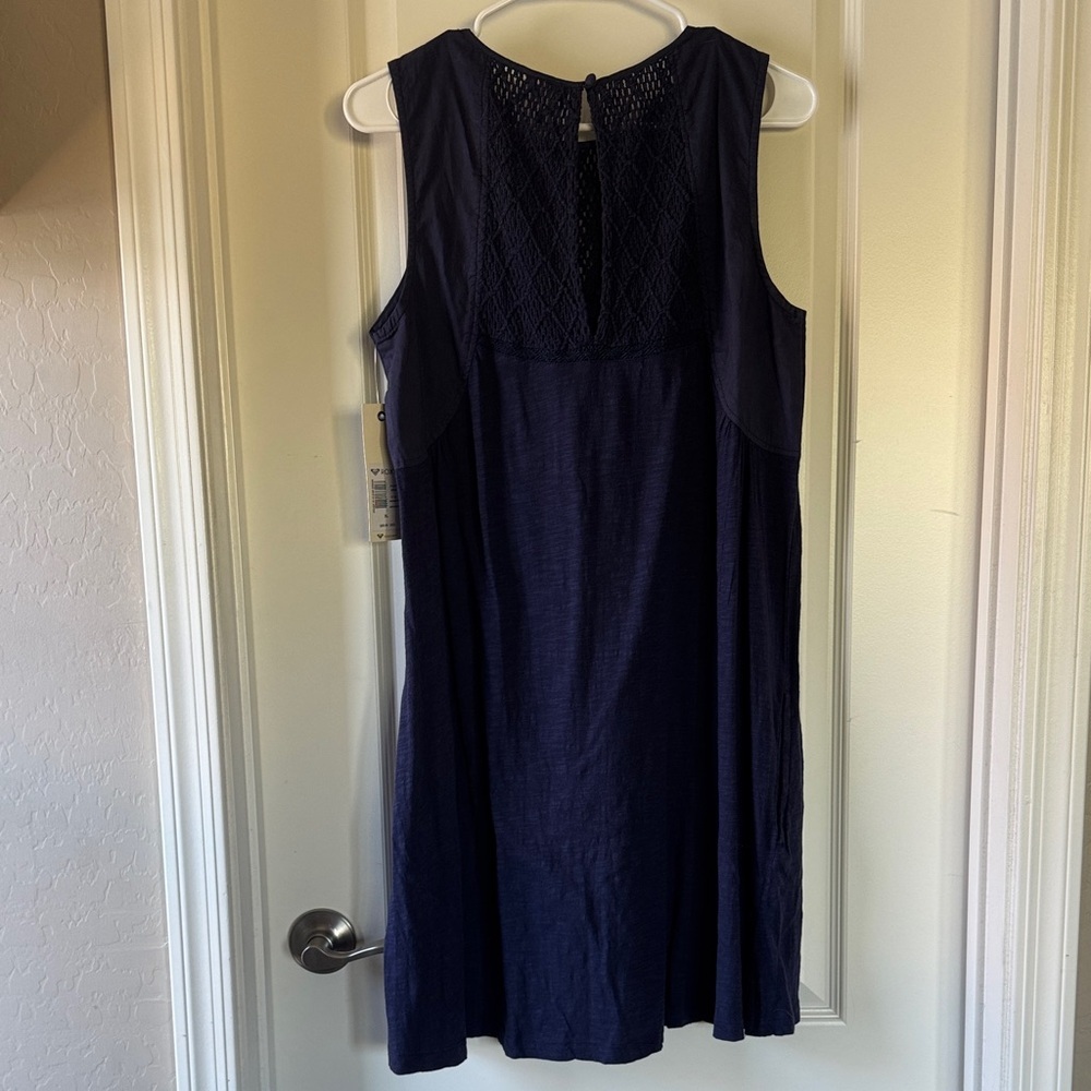 Roxy Navy Blue Midi Dress / A61 - Picture 6 of 6